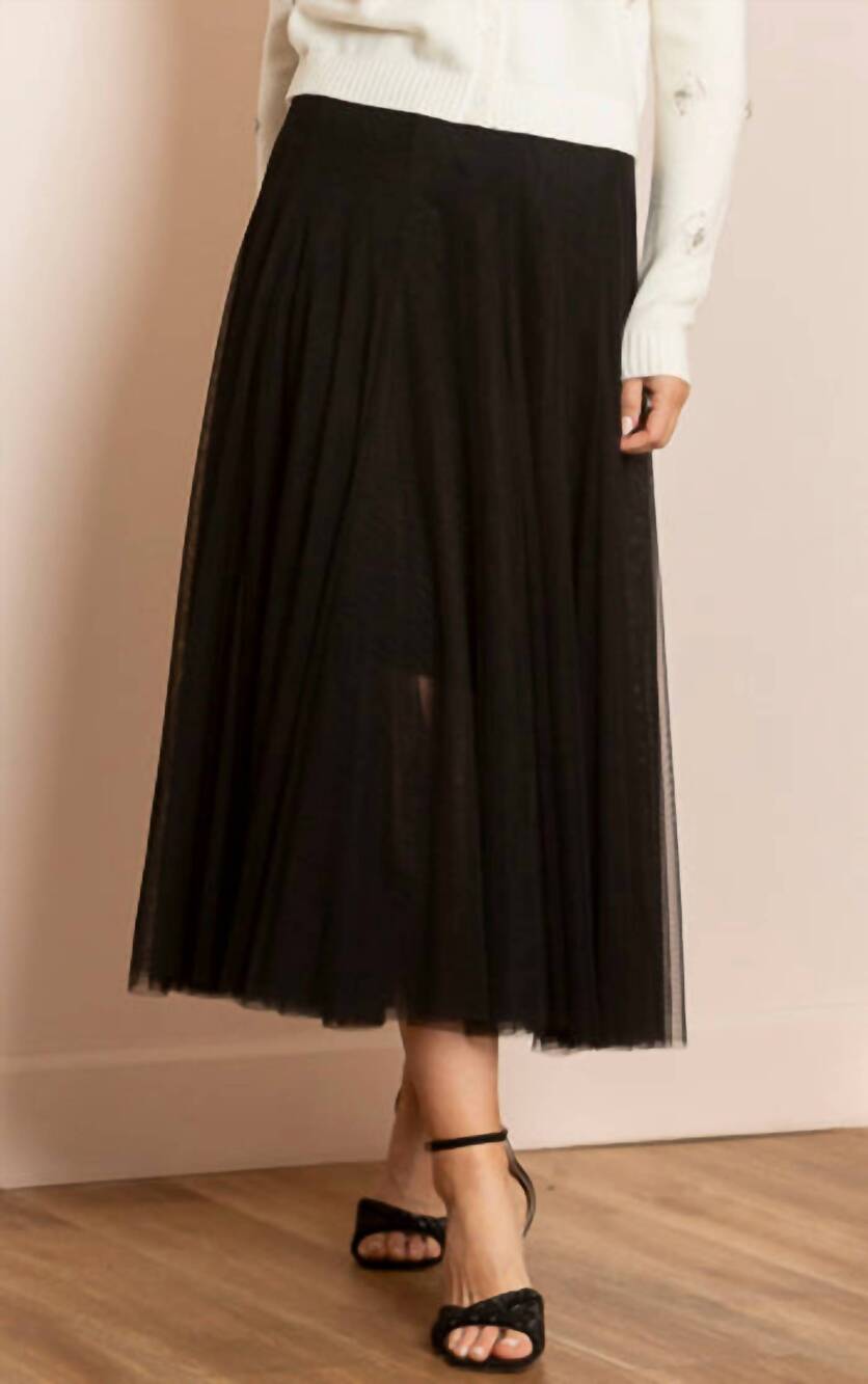 NEW JESSIE LIU lilliana tulle skirt in black